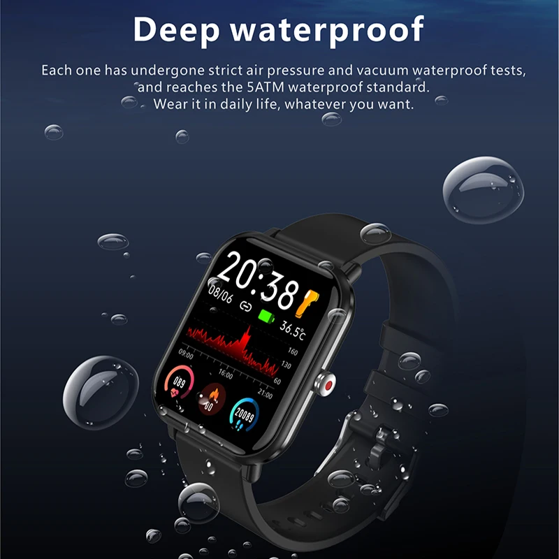 2022 Newest Smartwatch Body Temperature Detection Fitness Sports Watches Bluetooth Weather Forecast IP68 Waterproof Smart Watch
