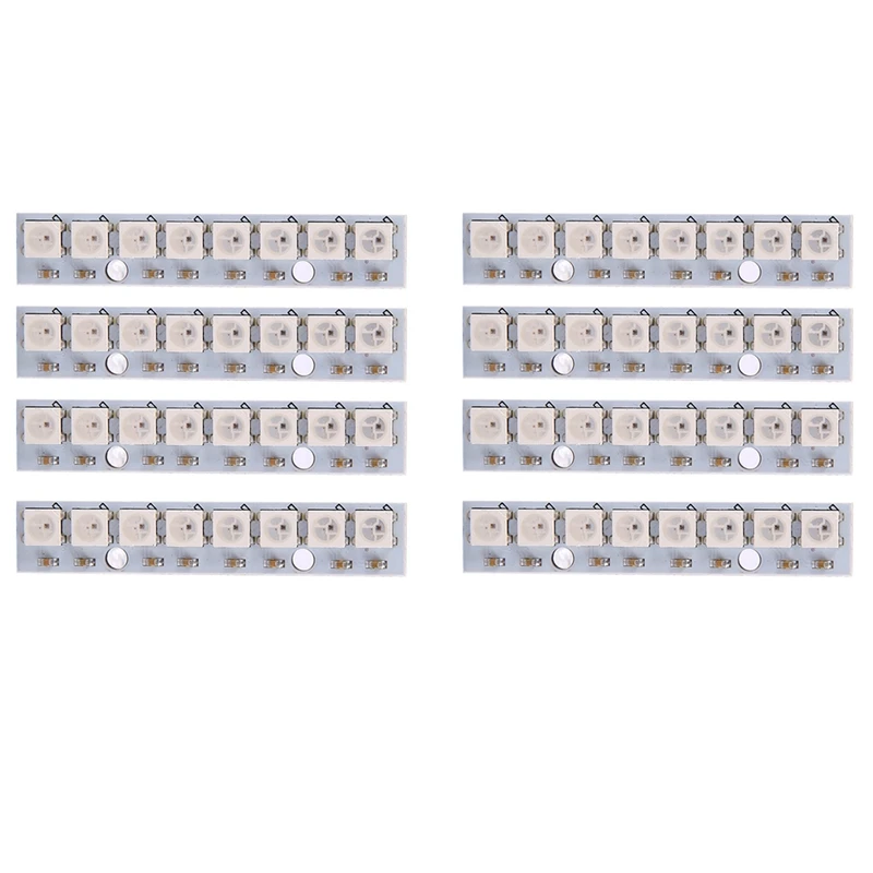 

8Pcs 8 X WS2812B 5050 RGB Driving LED Lights Board Strip Built-In Full-Color For NAZE32 CC3D