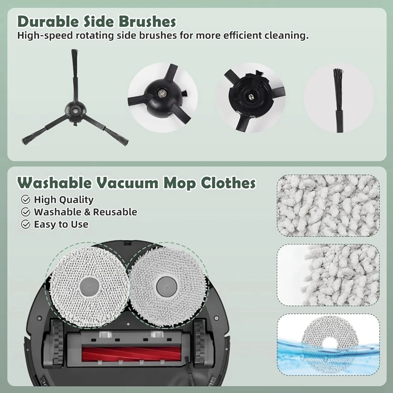 Для Roborock Q Revo робот-пылесос основная боковая щетка Hepa фильтр швабра тканевые