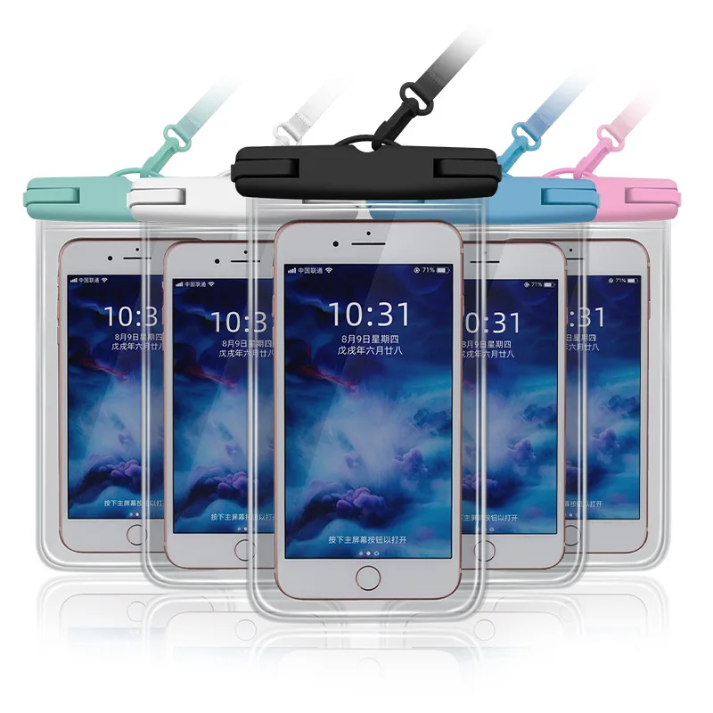

PVC Transparent Mobile Waterproof Bags ID Bus Credit Card Protective Cover Card Holder Swimming Waterproof Phone Bag