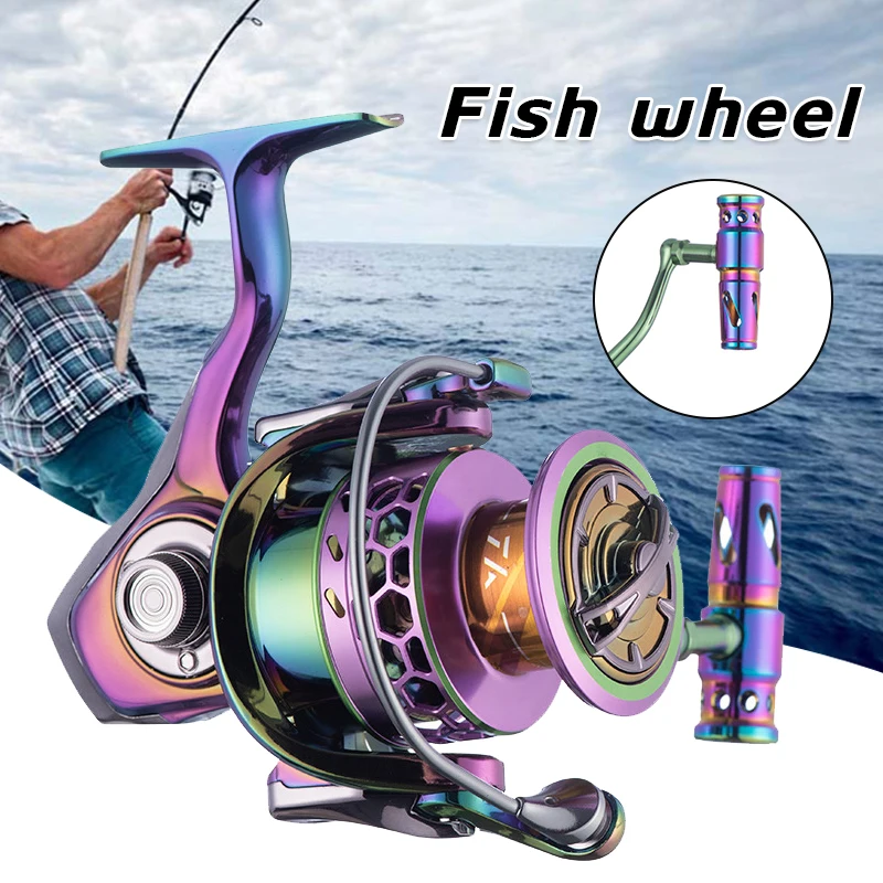 

Разноцветная Рыболовная катушка Универсальный Металл Baitcast, катушка, профессиональные рыболовные принадлежности для соленой и пресноводно...