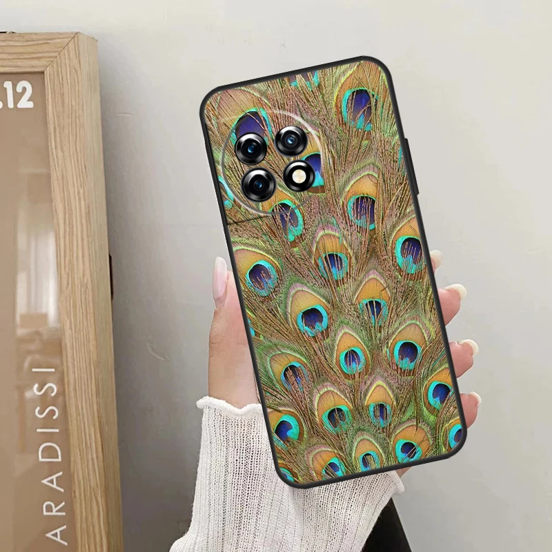 Чехол с птичьими павлиньими перьями для OnePlus Nord CE 4 3 2 Lite 2T N10 N20 N30 12 11 9 10 Pro 8T 10T 12R