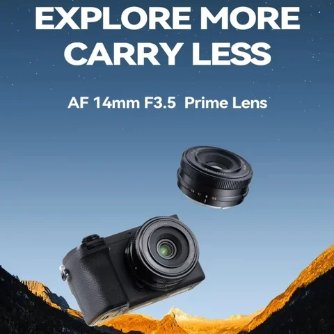 Объектив TTArtisan AF 14 мм F3.5 с автофокусом APS-C для Sony E-Mount A5000 NEX-3 для беззеркальной камеры Fujifilm X-Mount, широкоугольный объектив