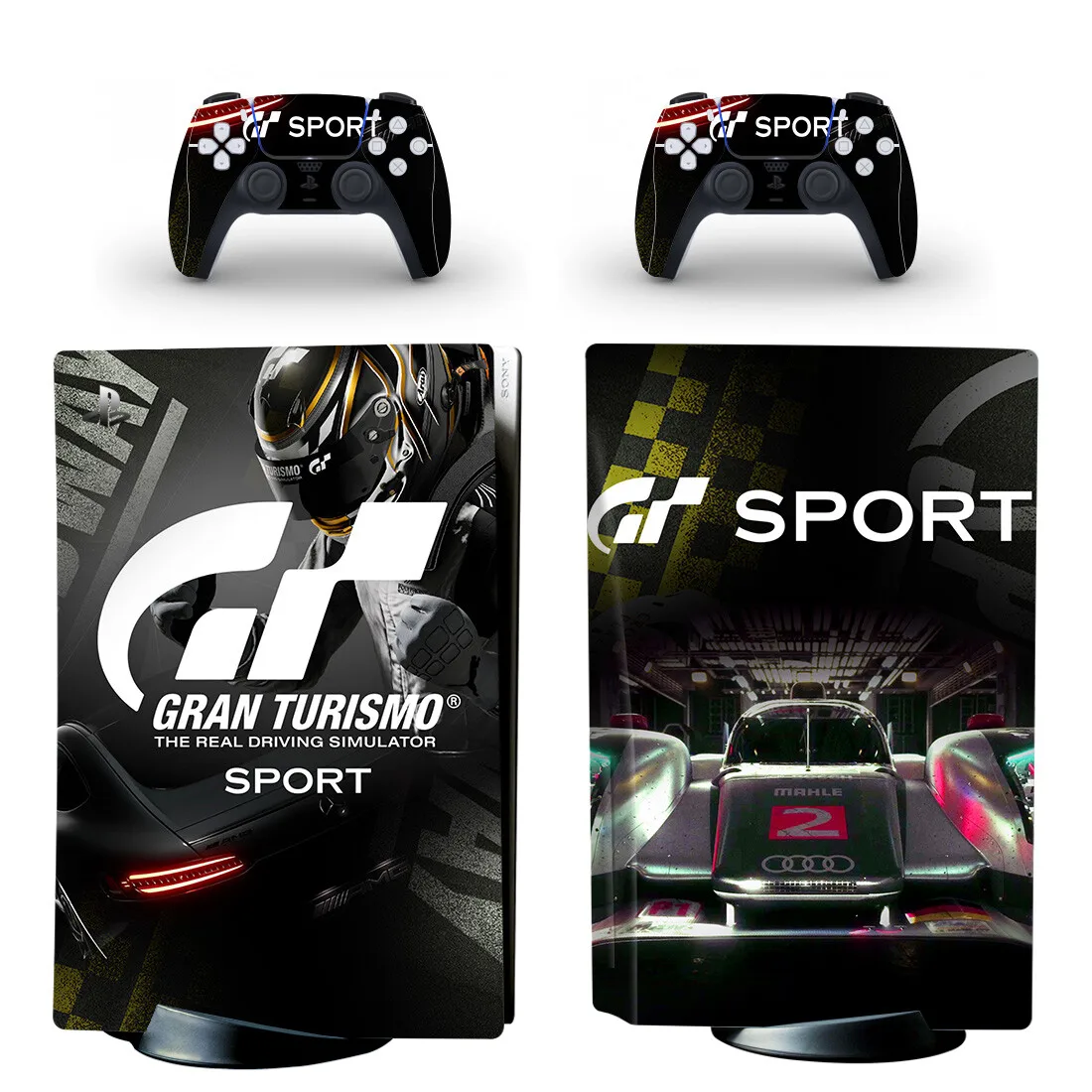 

GT Style PS5 Disc Edition Skin Sticker for Playstation 5 Console & 2 Controllers Decal Vinyl Protective Skins Style