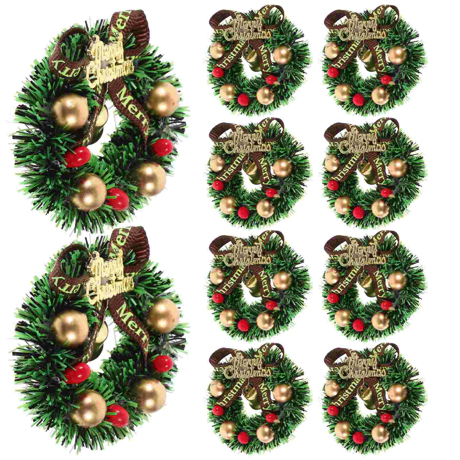 

Christmas Mini Wreath Furniture Ornament Toy Decorative House Hanging Ornaments