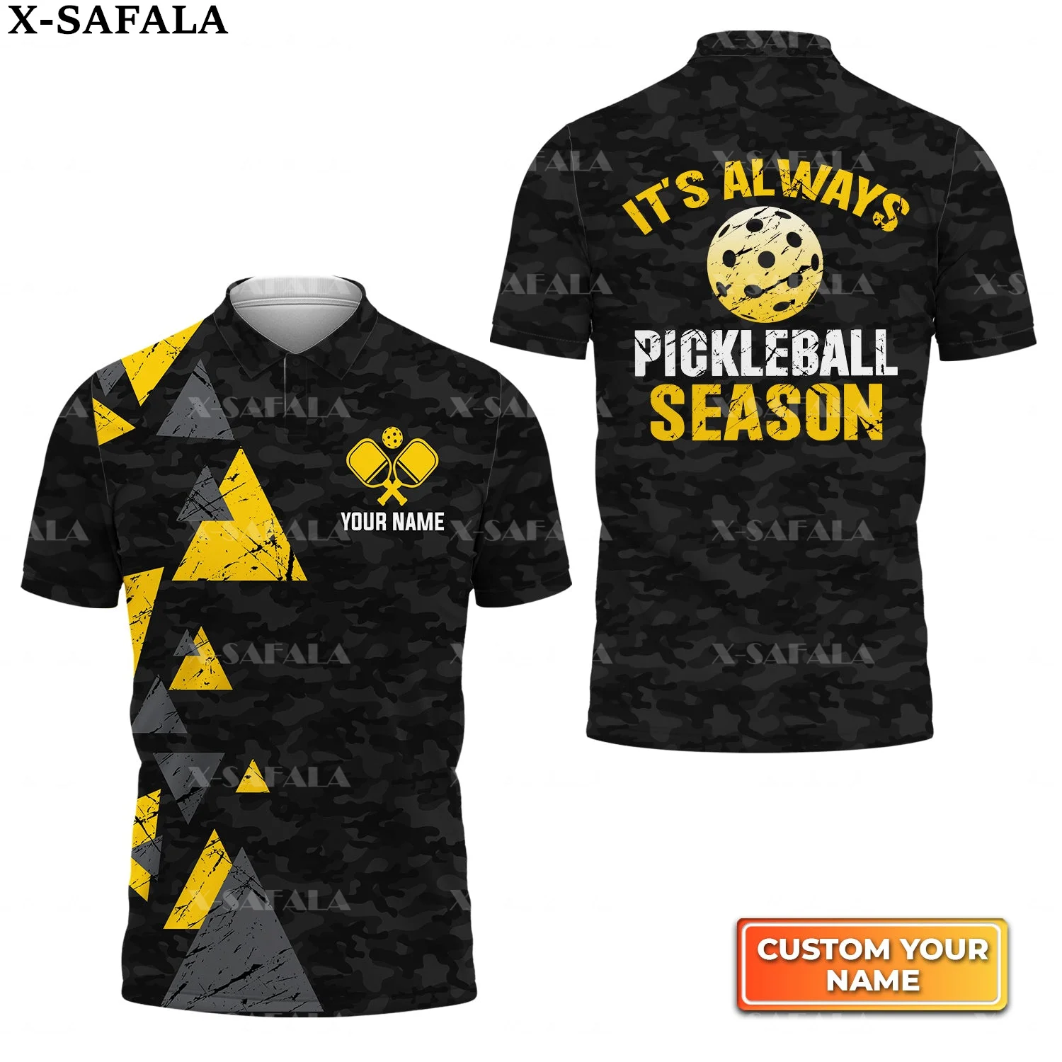 

Sport Funny Pickleball Player Personalized 3D Printed Men Women Thin Polo Shirt Collar Short Sleeve Street Wear Casual Tee-10