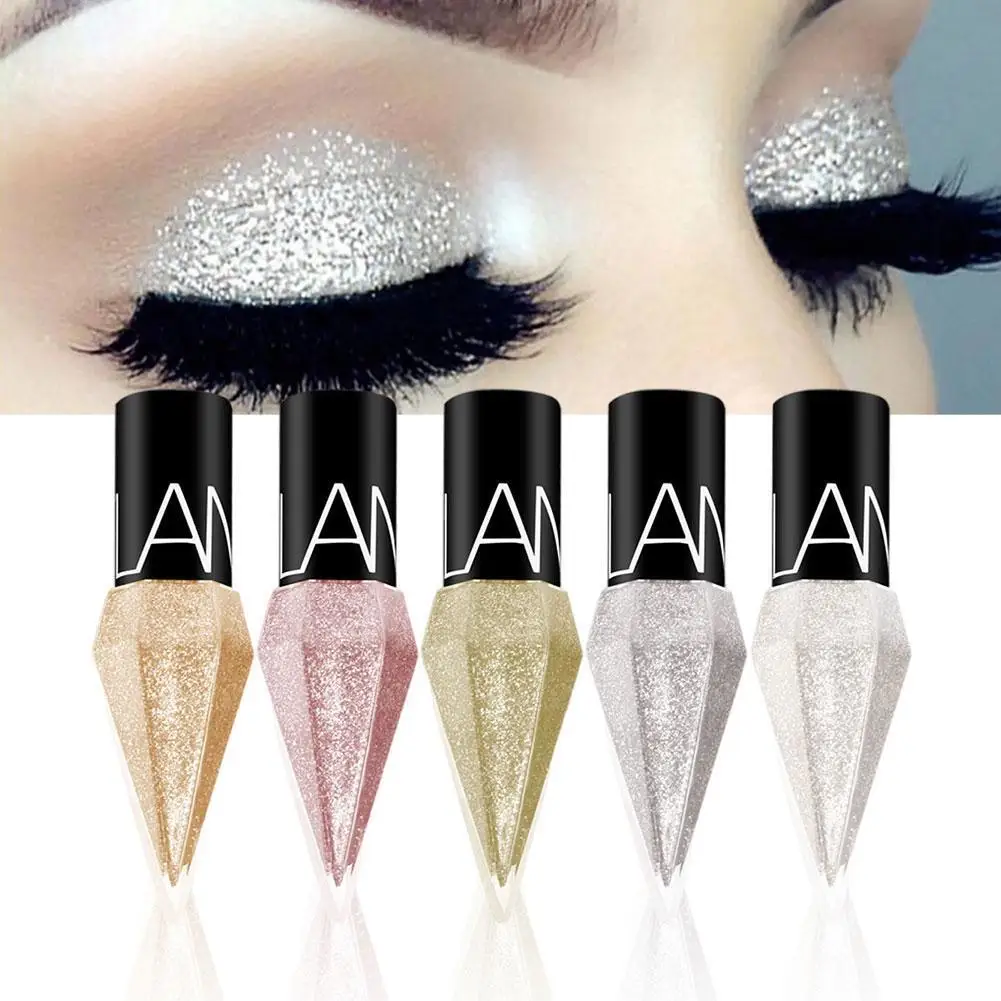 

5pcs Diamond Glitter Liquid Eyeliner Set Waterproof and Sweatproof Long Lasting Without Makeup Cosmetics makeup set12.5g