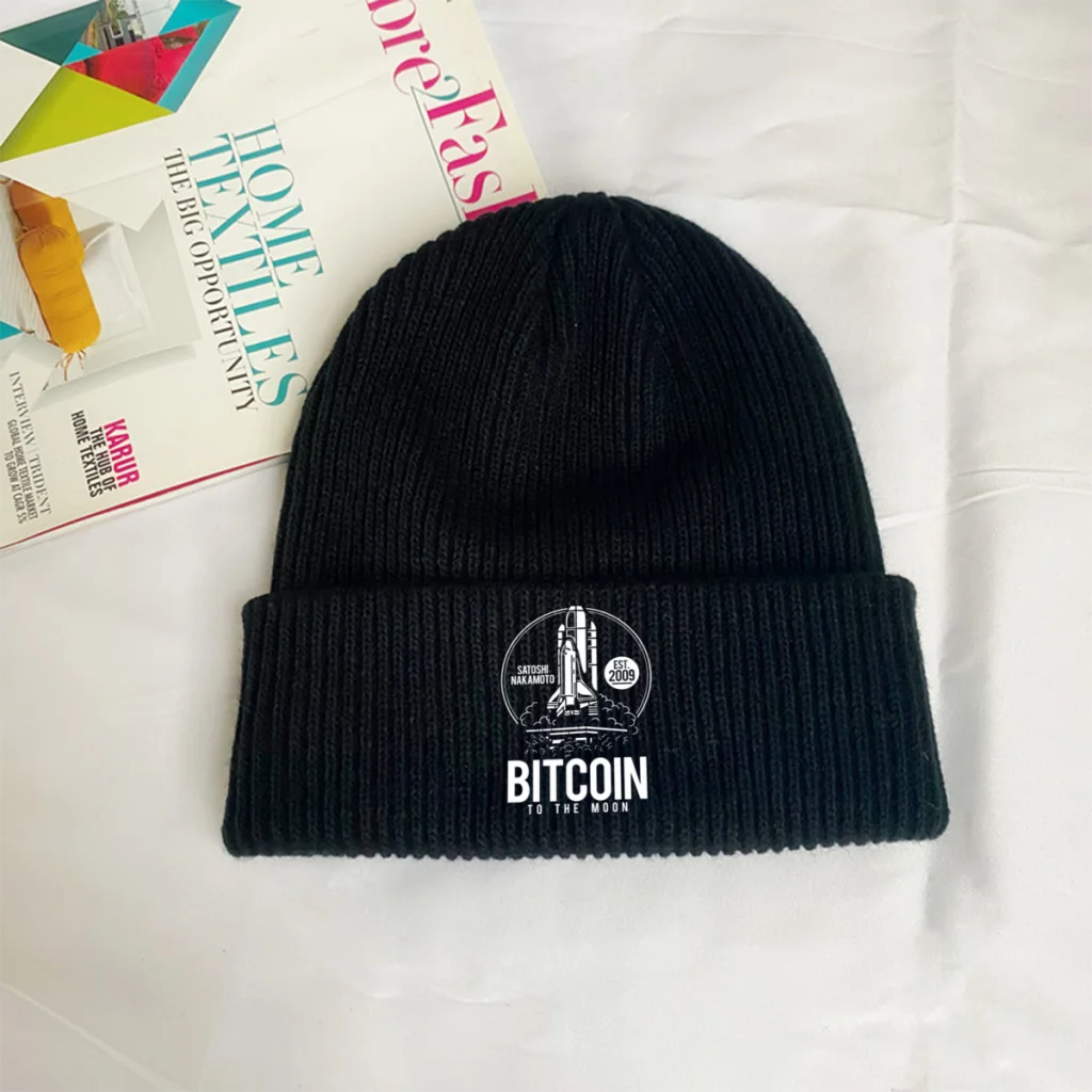 

Биткойн ракета Skullies Beanie криптовалюты майнеры зимние теплые унисекс шапки подростковые безбортные эластичные шапки