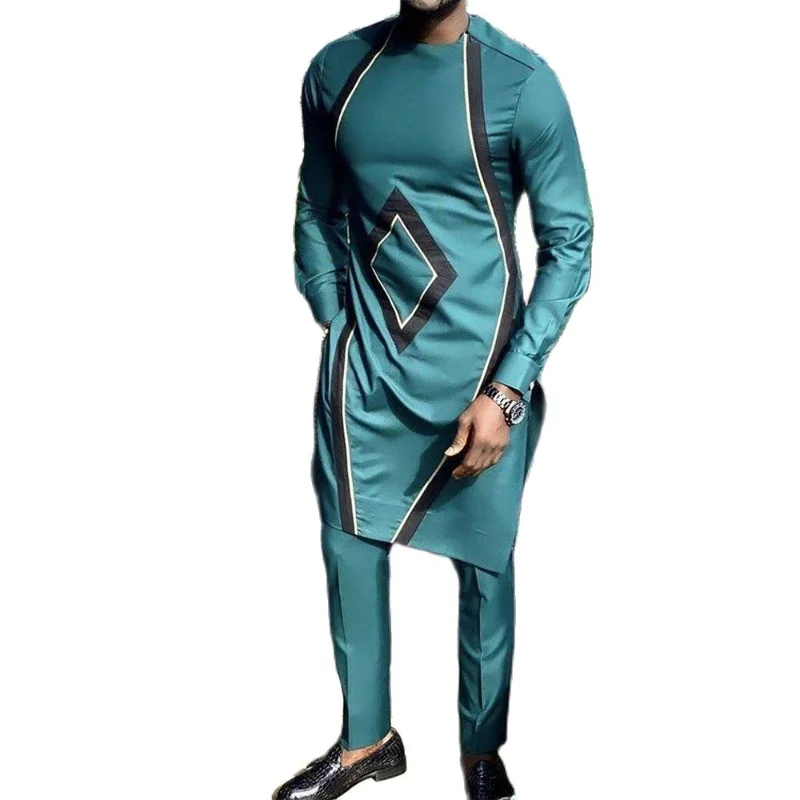 

New fashion mens africa clothing set dashiki robe africaine kanga african dress clothes casual tracksuit 2022