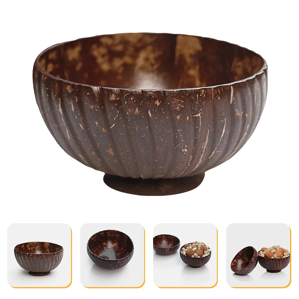 

Coconuts Shell Bowl Household Salad Bowl Tableware for Serving a Smoothie