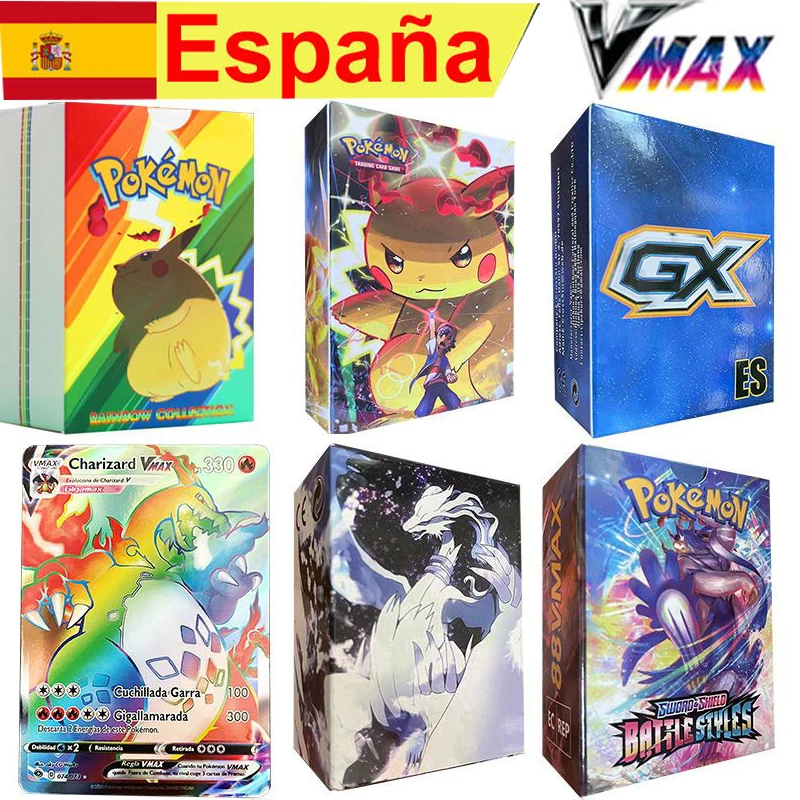 

Карты покромон, 50/100/шт., Espaa Gx Vmax Vstar, торговая карточка, игра, щит меча, коллекция Fusion Strike, карточка