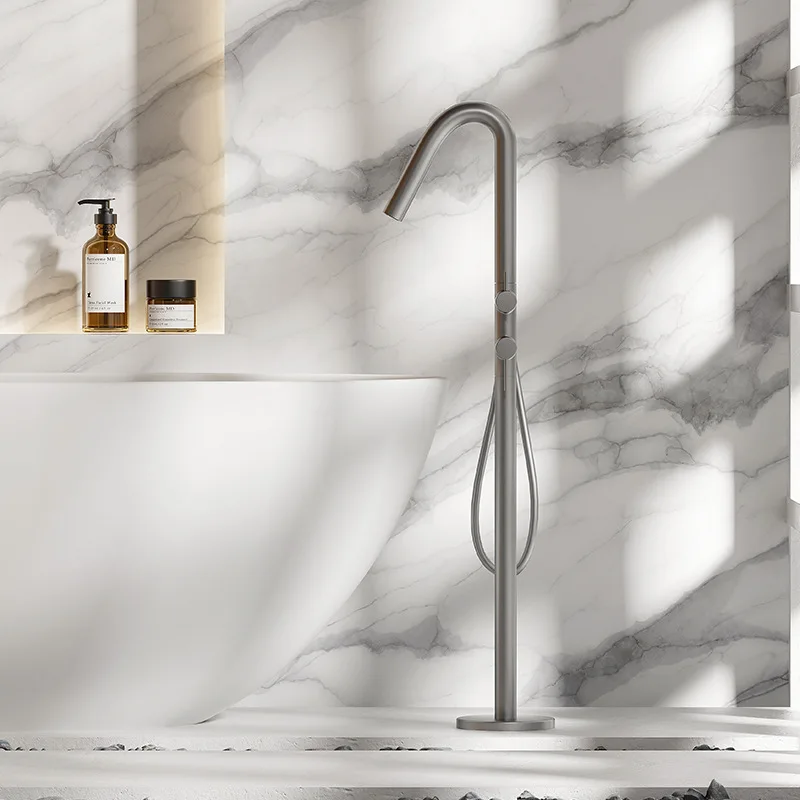 Европейский напольный смеситель для ванны цилиндрическая сторона вертикальная