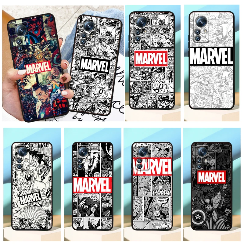 

Marvel Comics Logo Phone Case For Xiaomi Mi 12X 12 11 11T 11i 10T 10 Pro Lite Ultra 5G 9T 9SE A3 4G Fundas Black Soft