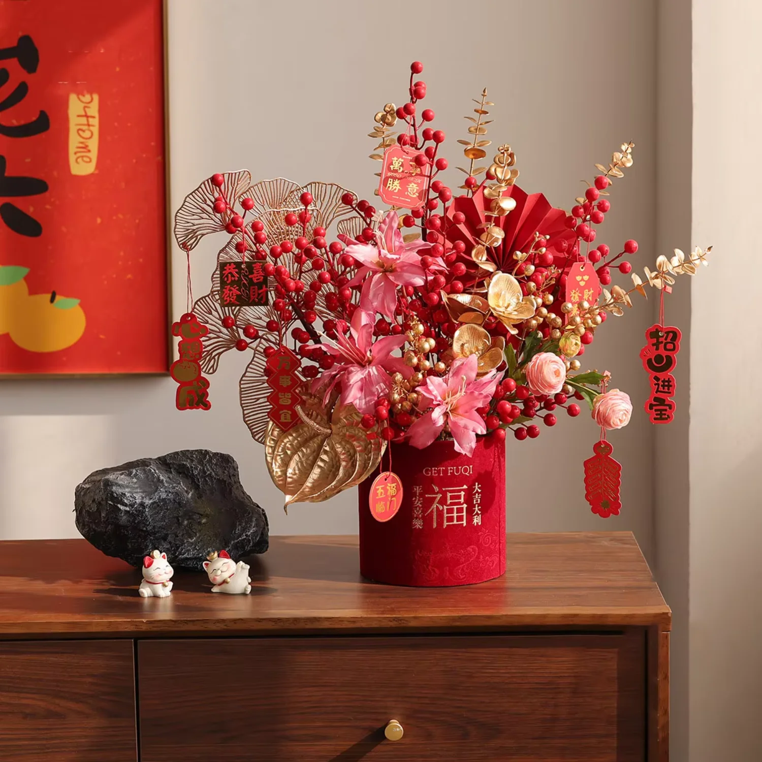 Оптовая продажа с фабрики роскошный офисный декор цветок на 2025 год вьетнамский