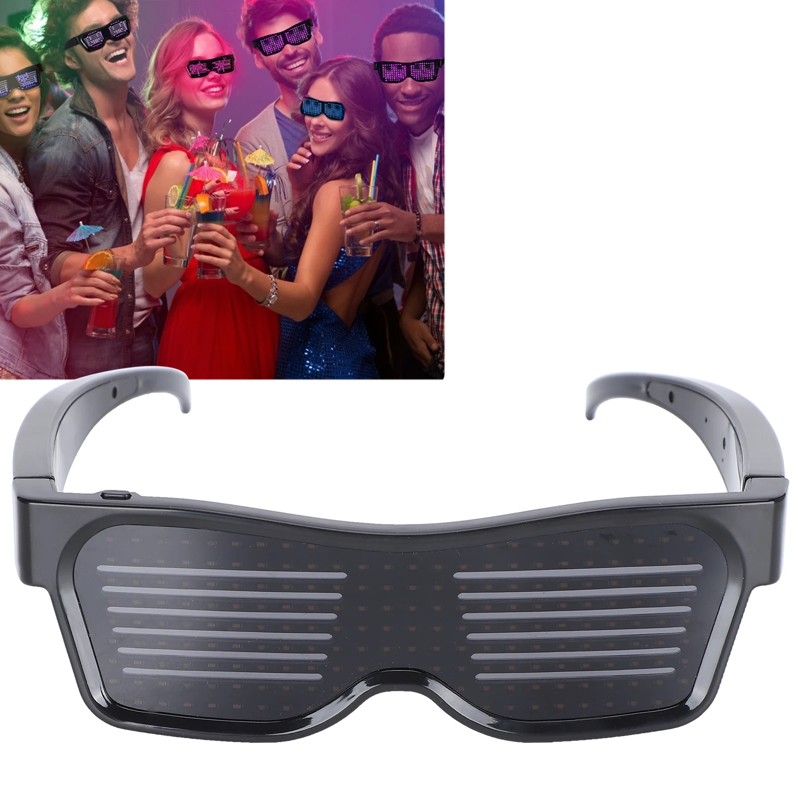 ZK40 светодиодные очки с управлением через приложение умные сделай сам зарядка USB