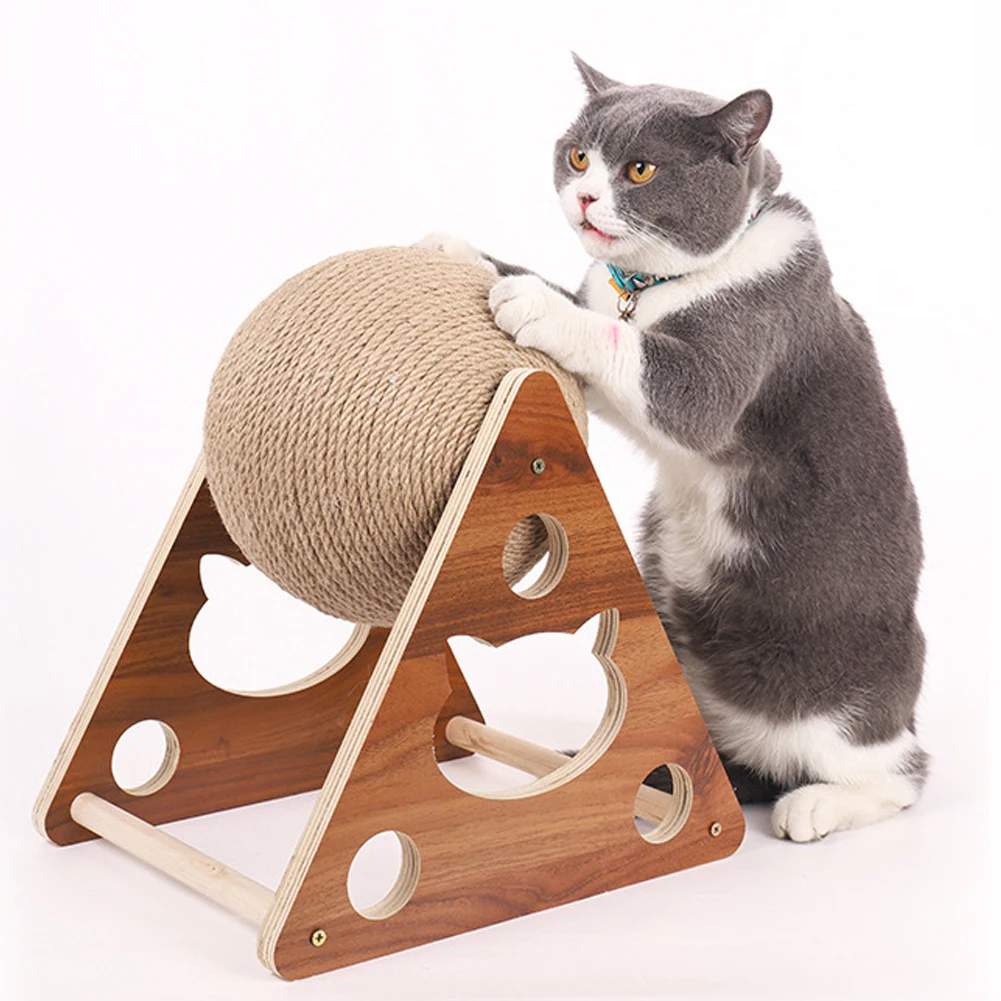 

Cat Scratching Ball Chewing Sisal Interactive Furniture Protector Home Stress Relieve Stable Durable Training Sofa Grinding Paw