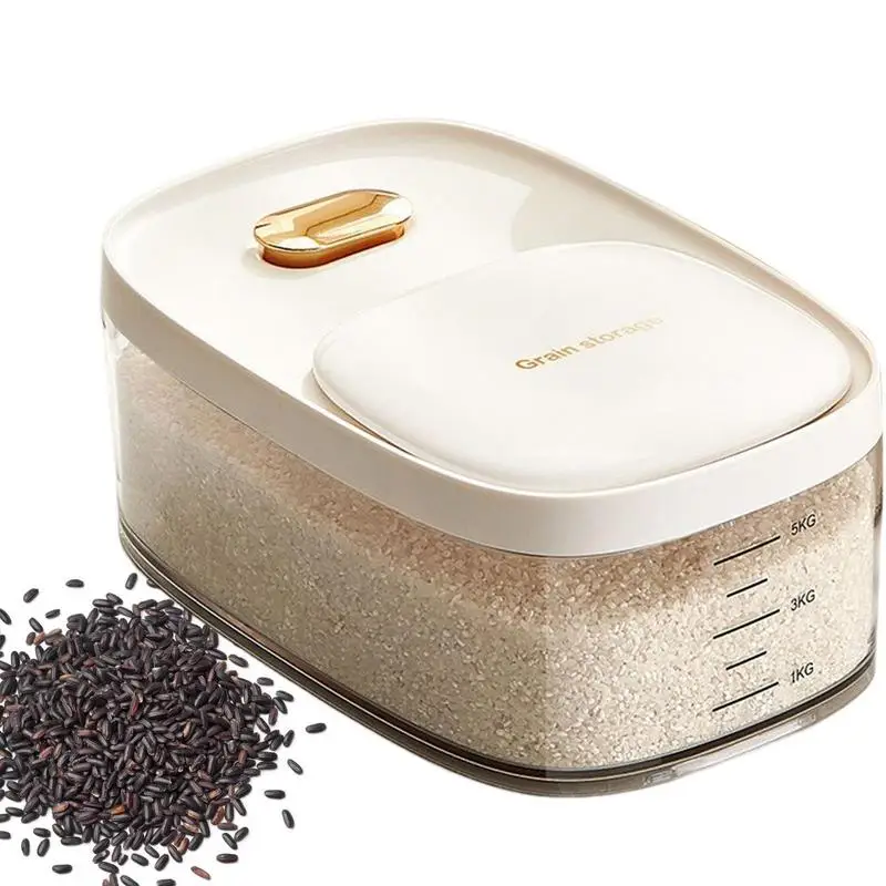 

Kitchen Rice Storage Container Insect-Proof Moisture-Proof Rice Bucket Grain Sealed Jar Kitchen Storage Pet Dog Food Store Box