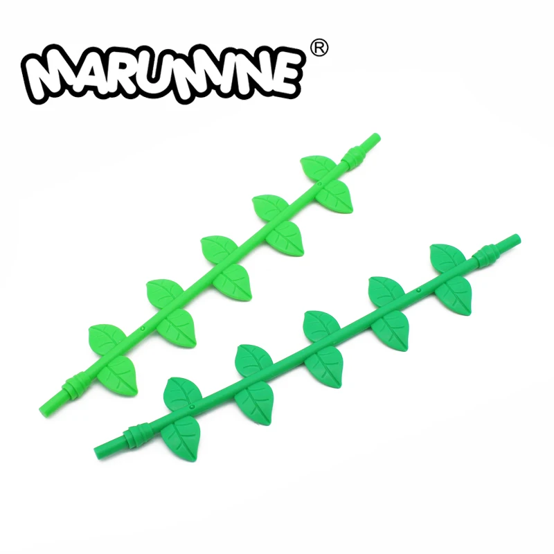 Marumine 16981 растительная лоза с 10 листьями 16 л мягкий ТПР 130 мм Цветок Набор для творчества моделирование классические клоны строительные блоки конструктор