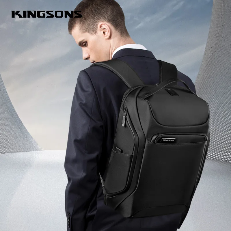 

Kingsons Anti-Theft Polyester 19L Men 15'' inch Laptop Backpacks School Fashion Travel Backpack Male Backpack For Laptop Mochila