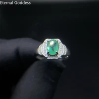 925 sterling silver mens ring emerald ring brand new precious gift with certificate fine jewelry birthday gift free shipping