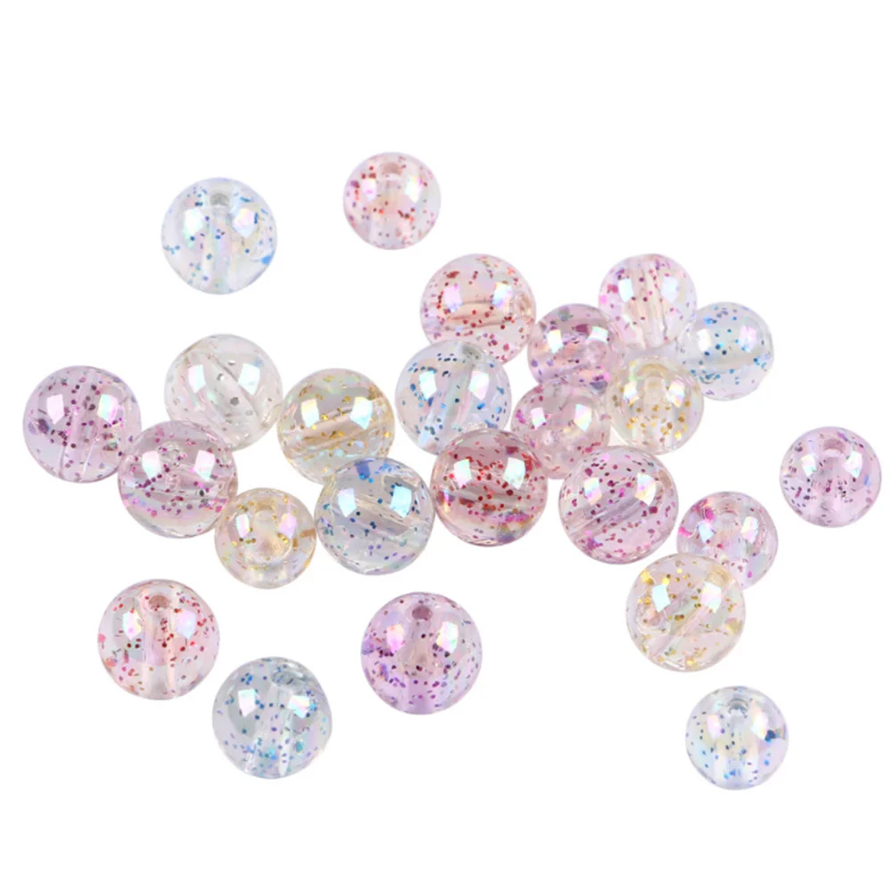 

8/10/12mm Acrylic Transparent Symphony AB Onion Powder Beads Straight Hole Glossy Beads DIY Beading Accessories Wholesale