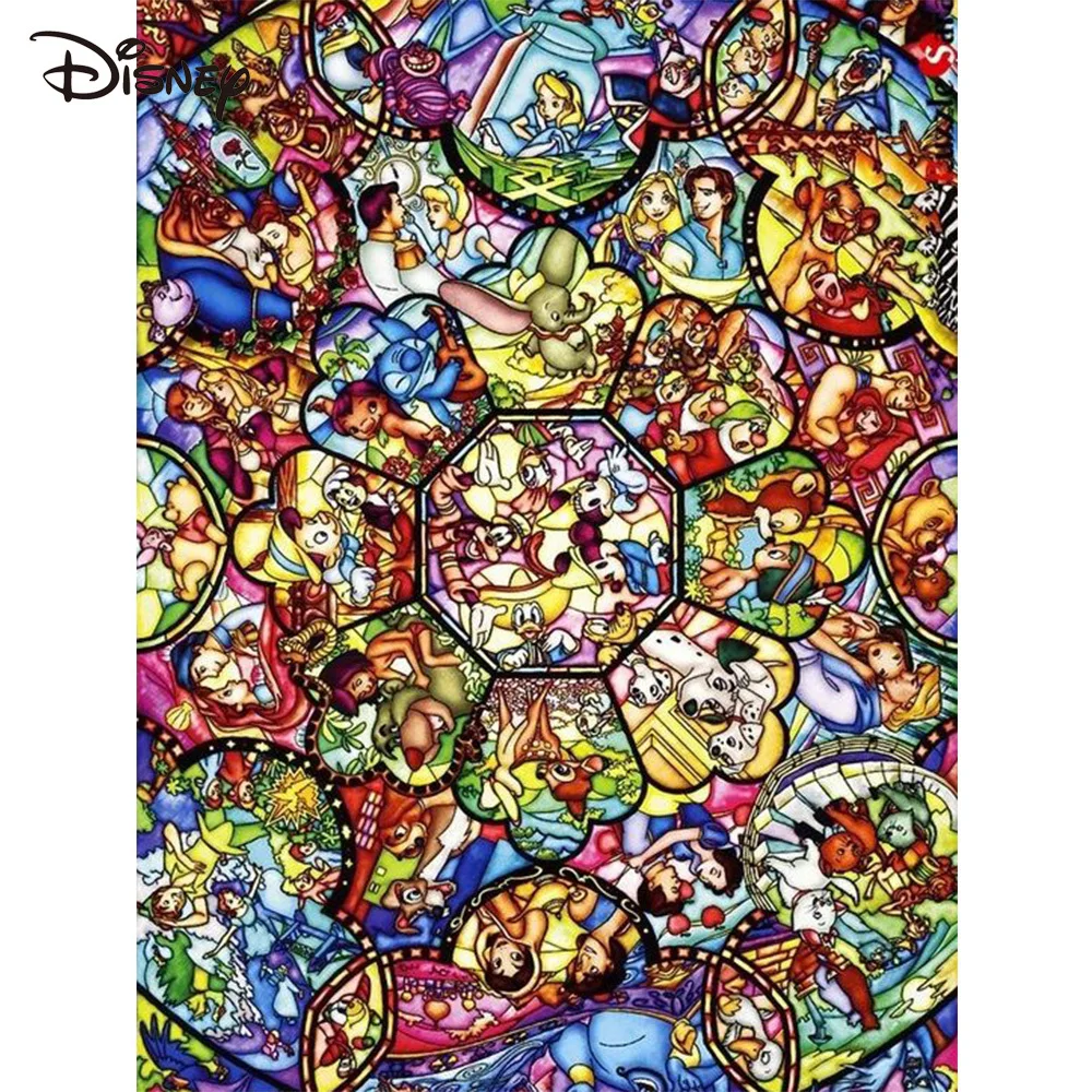 

Алмазная живопись Disney 5D, алмазная вышивка принцессы Аладдин, набор животных, вышивка крестиком, мозаика Дамбо, мультяшный Микки, подарок руч...