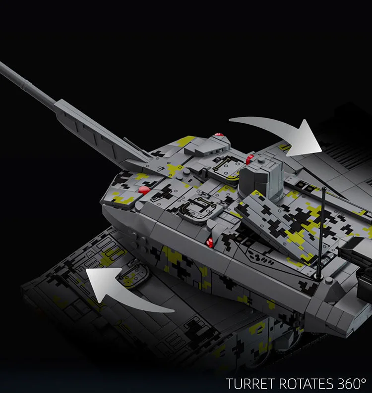 Военная пантера KF51 EMBT T-14 Armata AbramsX Battle Tank Block DIY Бронированный автомобиль