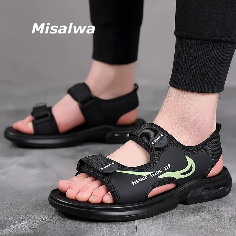 

Сандалии Misalwa мужские с высокой подушкой, латексные тапочки, полностью эластичные, Повседневная Мягкая Уличная обувь для студентов