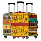 Африканский Чехол для багажа с принтом для путешествий Африканский Коричневый Женский чехол для костюма Чехлы Эластичный Защитный чехол на колесиках для путешествий