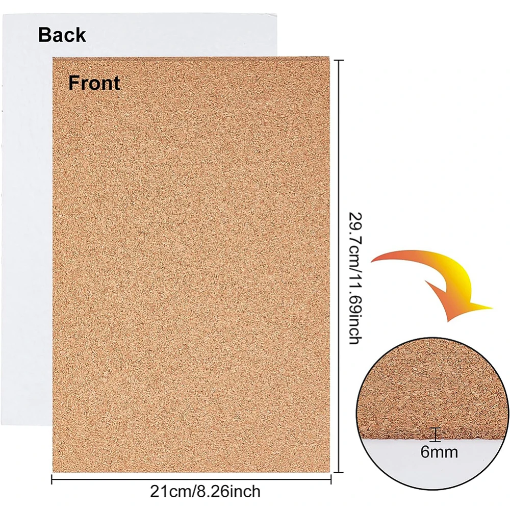 

Пробковые листы А4, 10 шт.