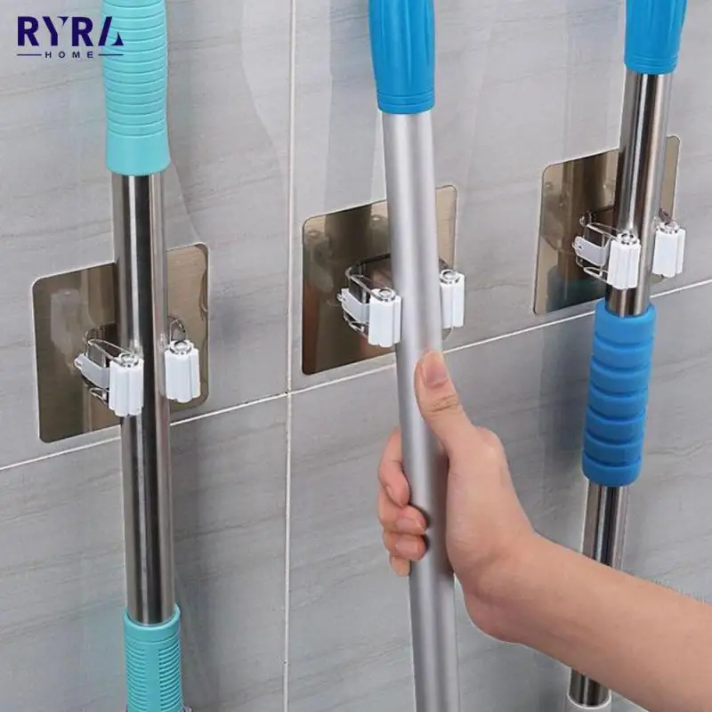 

Органайзер для швабры, настенный крючок, многофункциональные крючки, вешалка для метлы, крючок для кухни, ванной, прочные крючки, стойка для ...