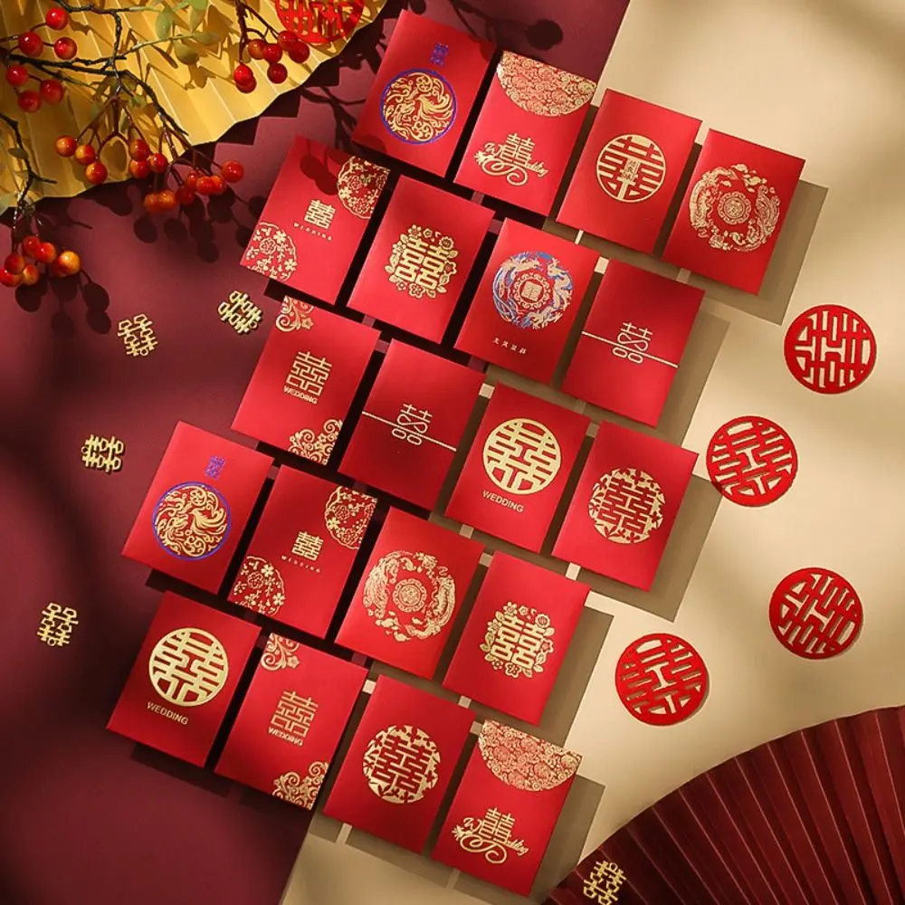 50pcs Chinese Red Envelope for New Year Hongbao Lucky Money 