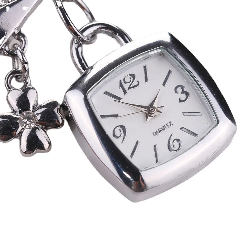 High Quality Fashionable Alloy Diamond Pendant Bracelet, High-end Women's Fashion Versatile Quartz Watch, Standard For Beautiful