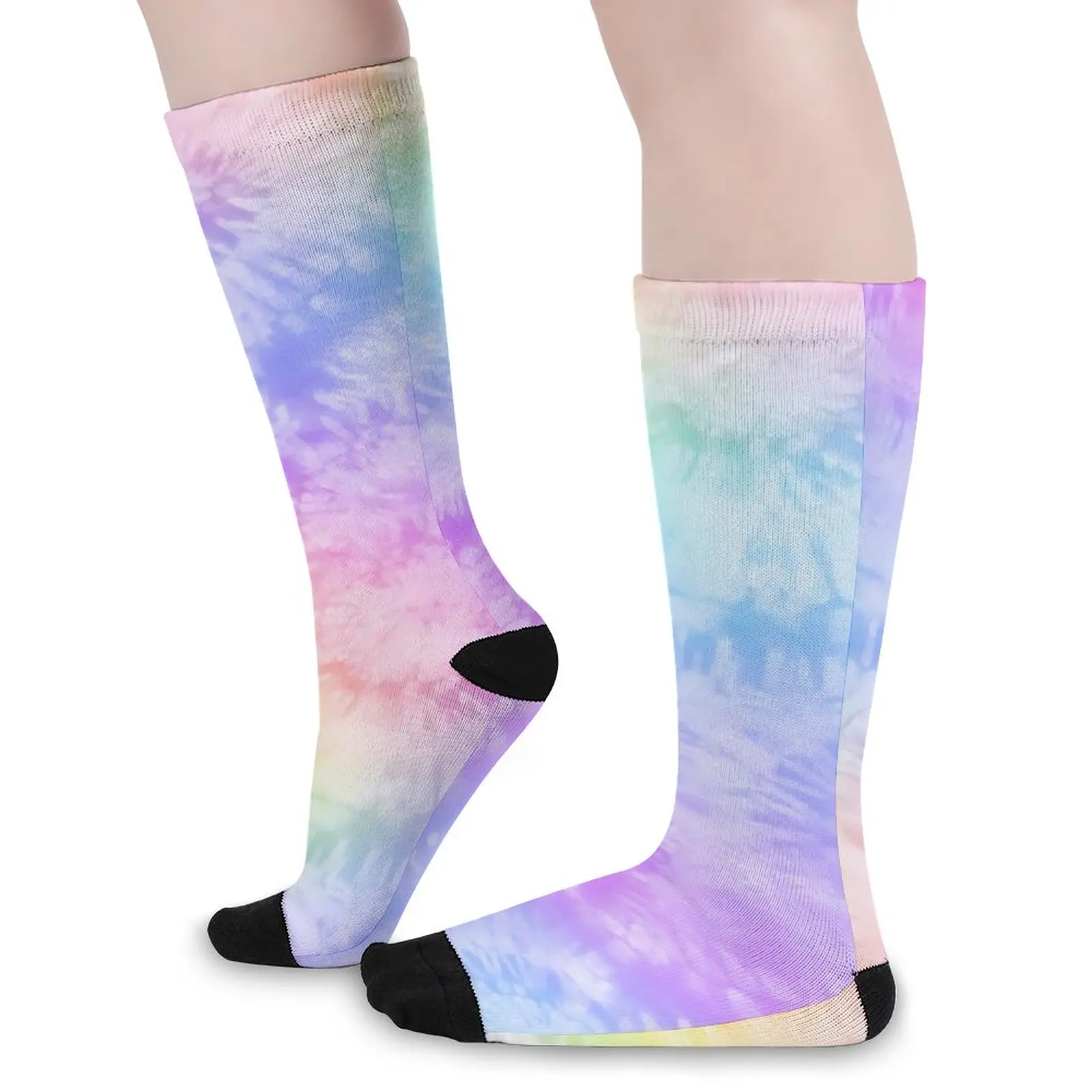 

Пастельные носки с принтом в виде спирали, Современные чулки унисекс, дышащие уличные спортивные носки, весенние Антибактериальные Носки с рисунком