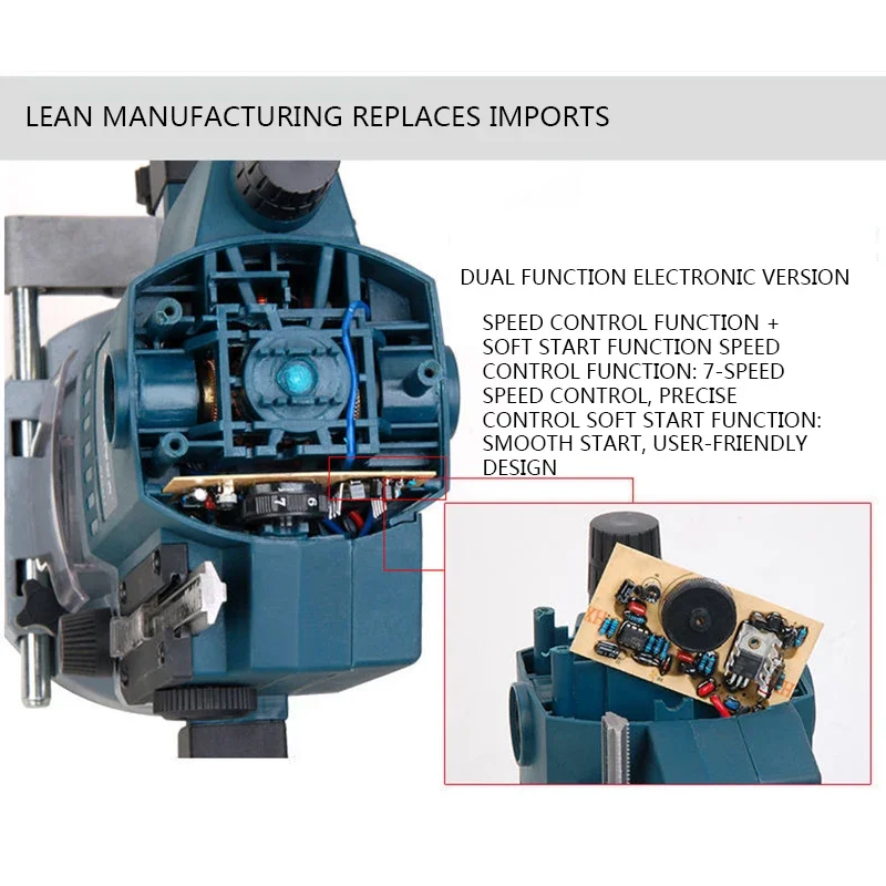 AT3311B Multifunctional Electric Hole Trimming Machine 220V Wood Milling Flip Board Slotting Engraving
