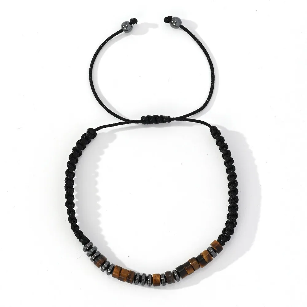 Браслет нового дизайна с кодом Морзе браслет тигровым глазом регулируемый