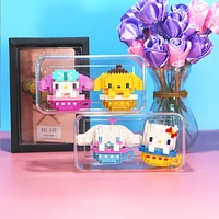 cinnamoroll kuromi melody hello kitty particle building blocks small particle assembly toys educational compatible lego gifts