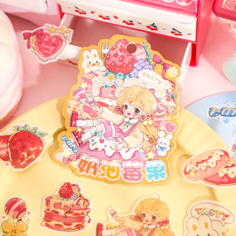 

30 Pcs/pack Cute Cartoon Dessert Maiden Figure Diary Decorative Stickers Scrapbooking Label Album Journal Planner Stationery