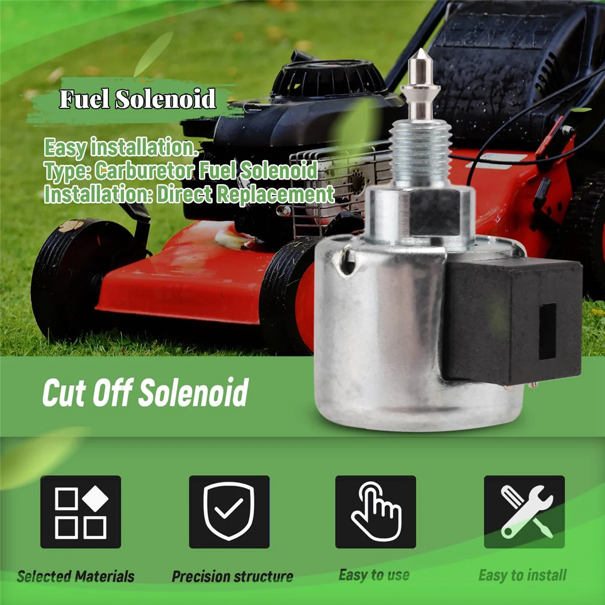 Замена соленоида отключения подачи топлива карбюратора для Briggs &amp Stratton 694393 с