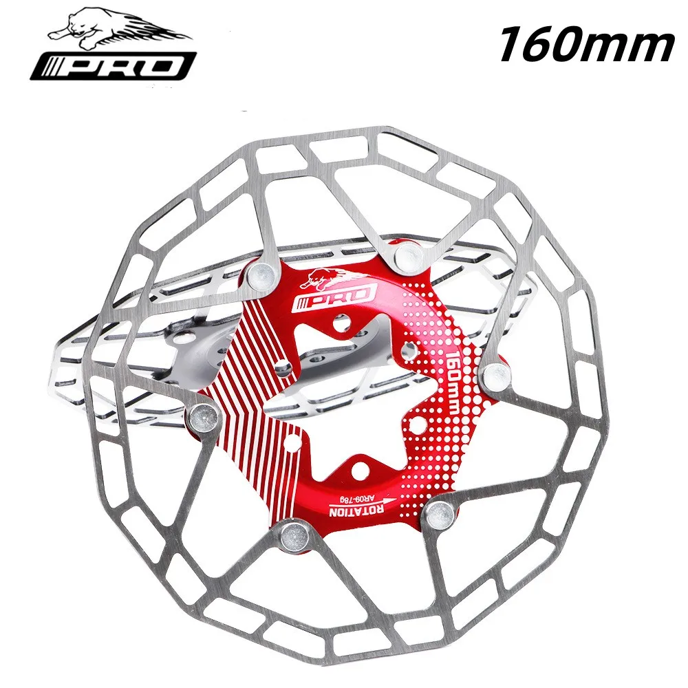 

Велосипедный дисковый тормозной ротор IIIPRO 80 г, Сверхлегкий 160 мм DH Дорожный/горный велосипед, плавающие дисковые роторы с шестью гвоздями