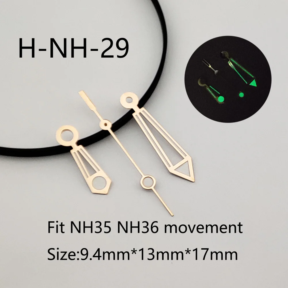 watch hands nh35 nh36 hands green luminous hands second hand watch accessories watch pointer Watch hands silver hands