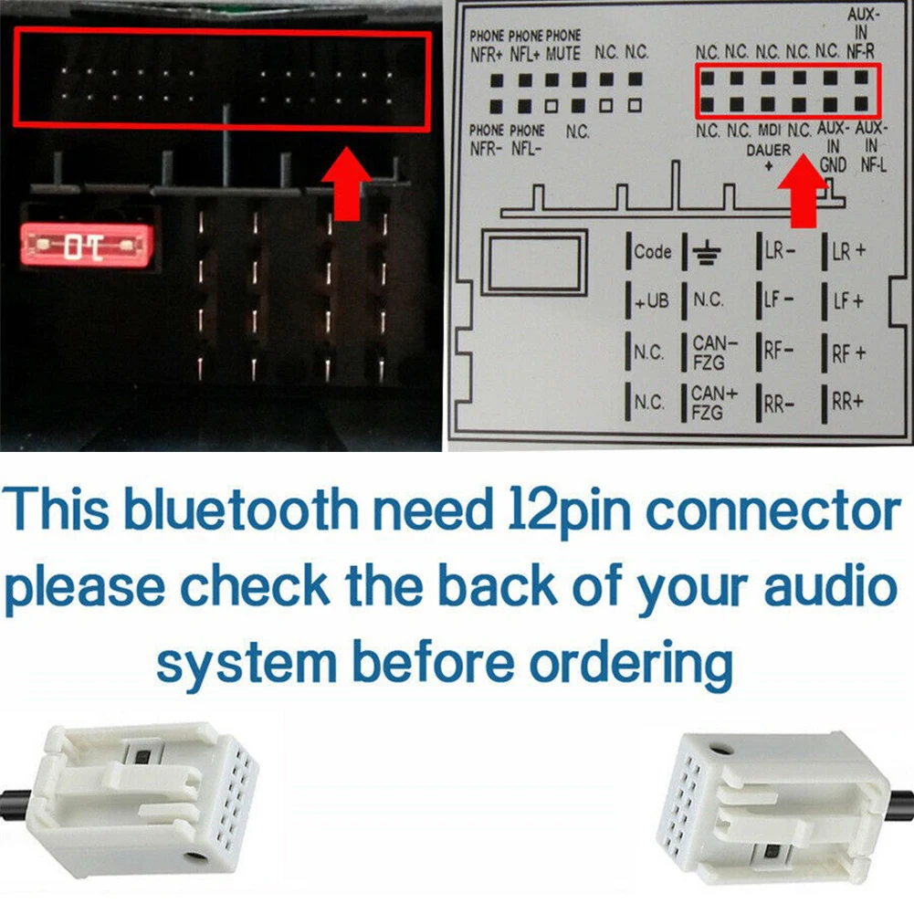

Aux Cable Adapter Stereo Wireless 12 Pin 5-12V Accessories Adjusted Audio