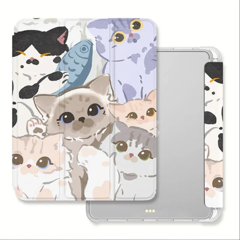 

For iPad Mini 4 5 7.9 Inches Air 3 4 5 Cute Bear Case For iPad 2019 2020 2021 Pro 9.7 10.2 11 Inches Airbag with Pen Tray Cover
