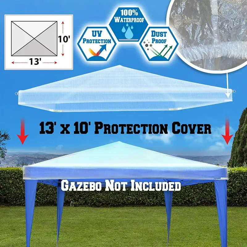 

10'x13' Outdoor Protective Cover for Pop Up Party Tent, Waterproof Butane stove camping Survival tools Charcoal starter Widesea