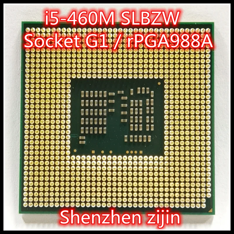 I5-460M i5 460M SLBZW 2 5 ГГц двухъядерный четырехпоточный процессор 3 Вт 35 Разъем G1 / rPGA988A |