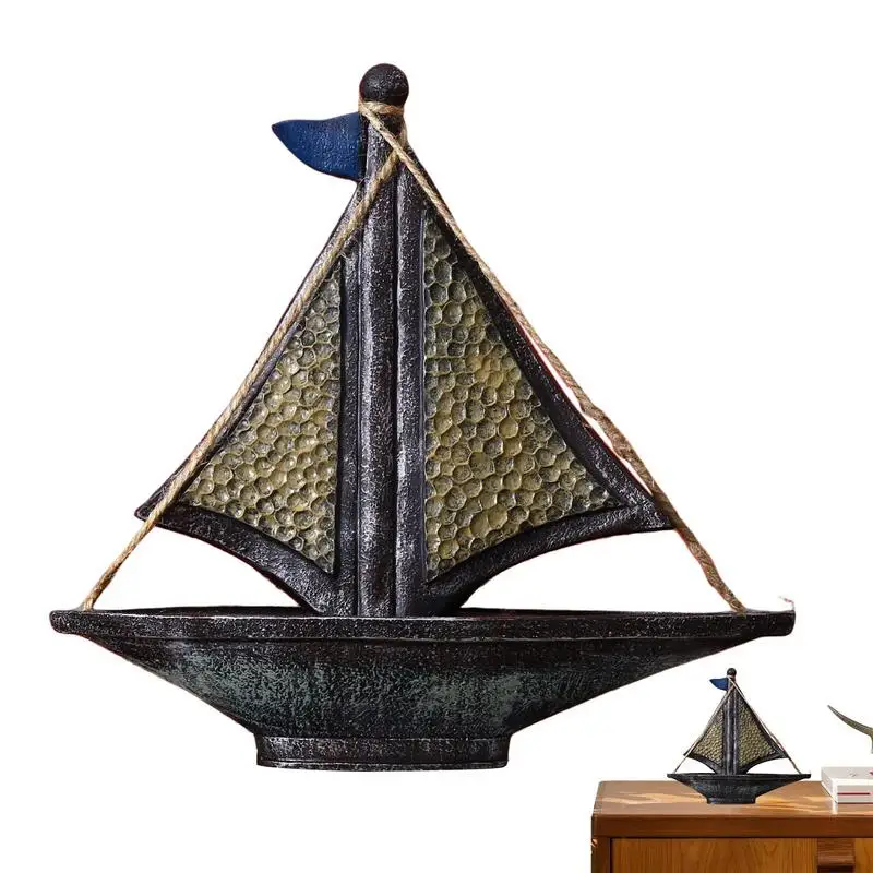 

Мини-парусник, искусственная кожа, декоративная искусственная рыбалка, искусственная рыбалка, домашний декор для детской комнаты