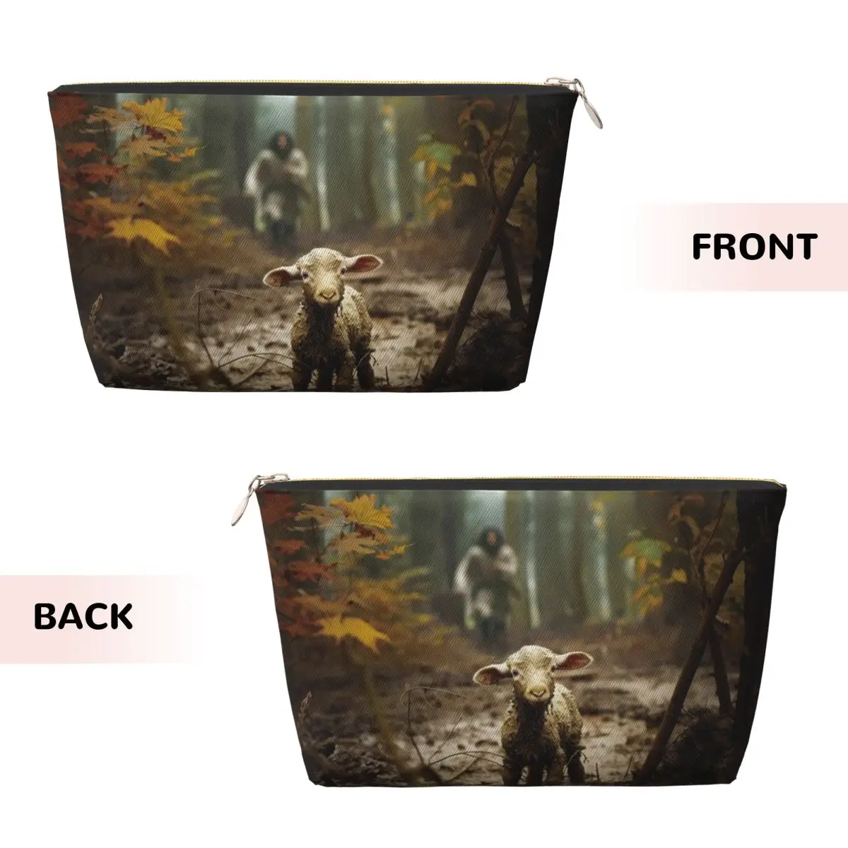 Сумка для туалетных принадлежностей Иисус и ягненка на заказ женщин