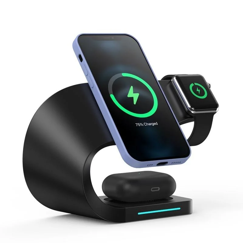

4-in-1 magnetic wireless charging support for iPhone 12pro max / 11 / XS and 3-in-1 desktop support for Apple