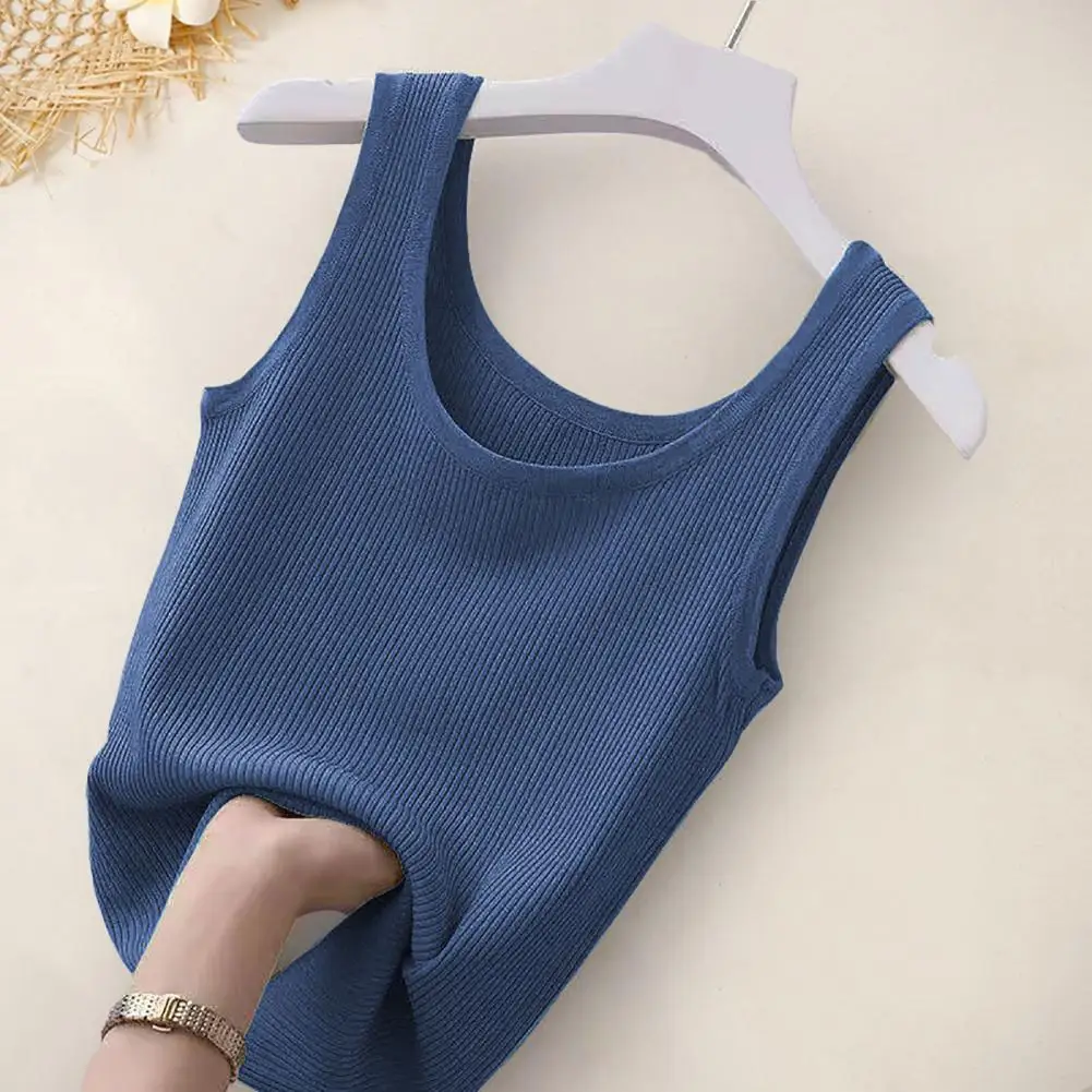 

Women Summer Vest Fashion Soft Women Vest Women Anti-shrink Summer Knitting Tank Top for Vacation