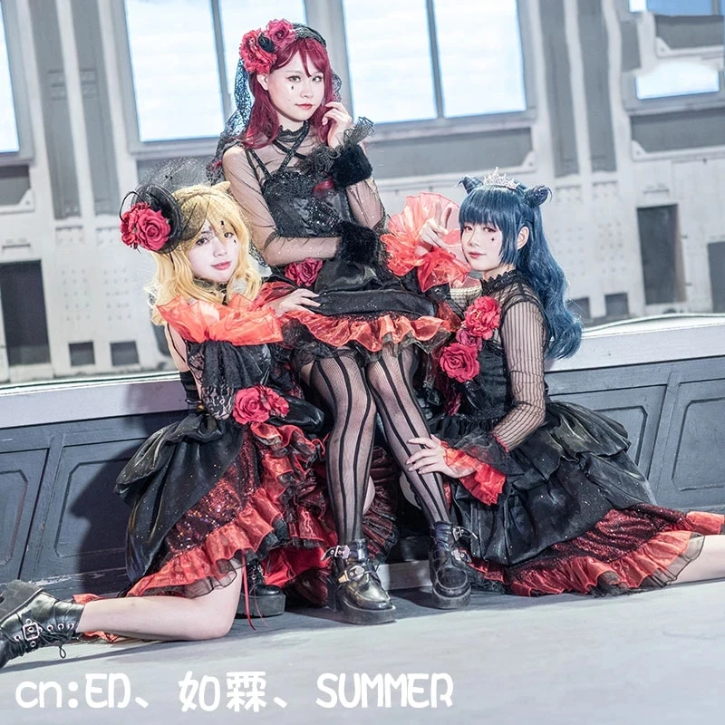 COS-KiKi аниме Lovelive! Костюм для косплея Unit Live Adventure 2020 концерт GK Devil Kiss Yoshiko Мари Рико |